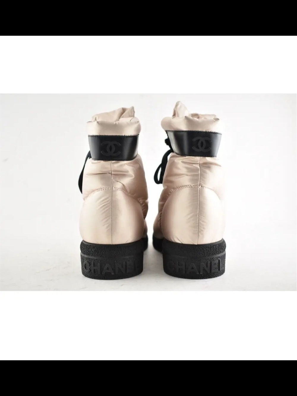 Cream Lace-Up Combat Boots for Women - Picture 2 of 11